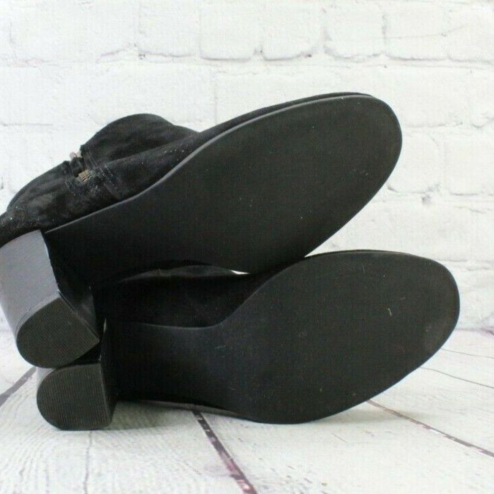 Cole Haan Grand.0S Davenport Black Suede Side Zip Heeled Ankle Boots Size 8 B - Picture 9 of 9